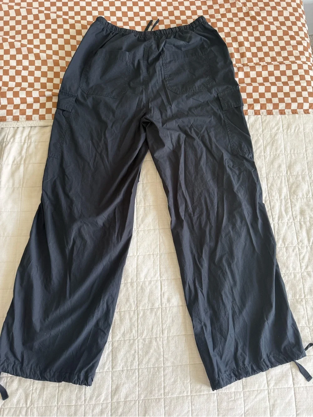 wild fable Black Wide-Leg Cargo Pants